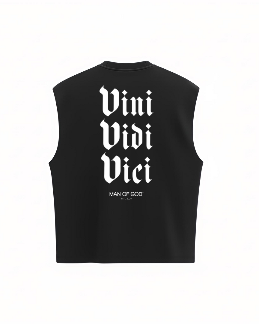 Vini Vidi Vici Tank Top- Black
