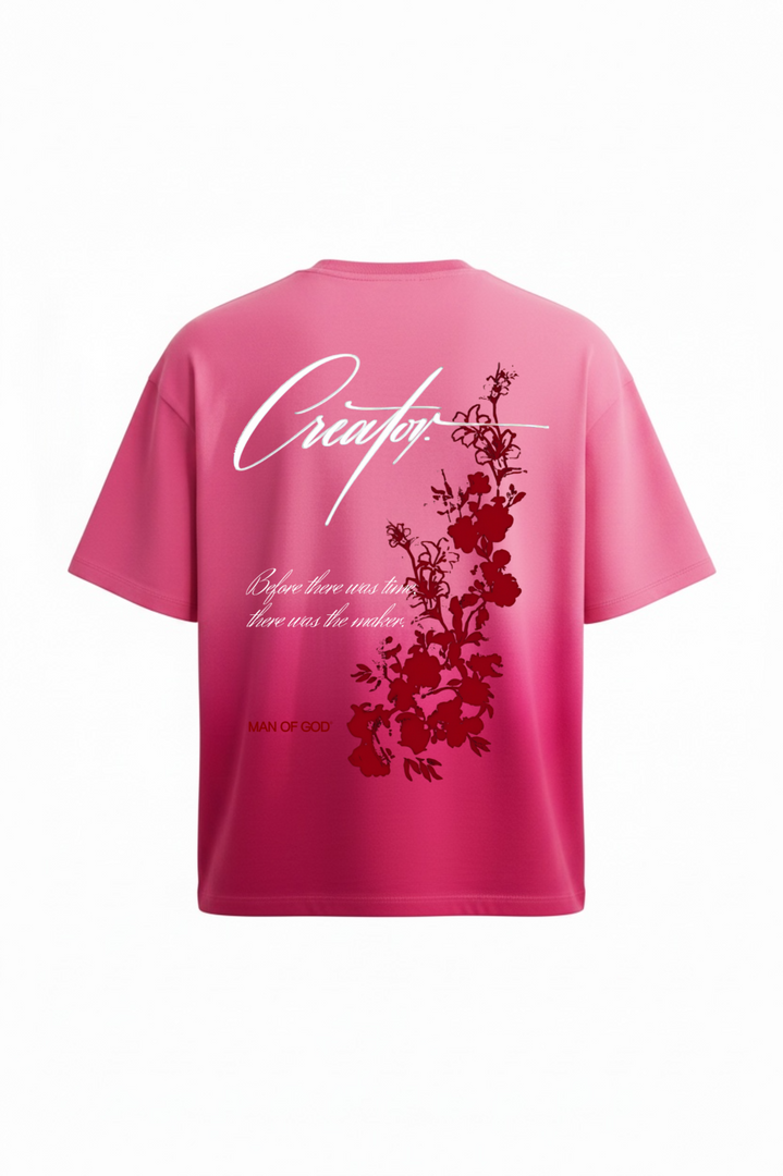 Creator Pink Sunfade Ombre Cropped Boxy Tee