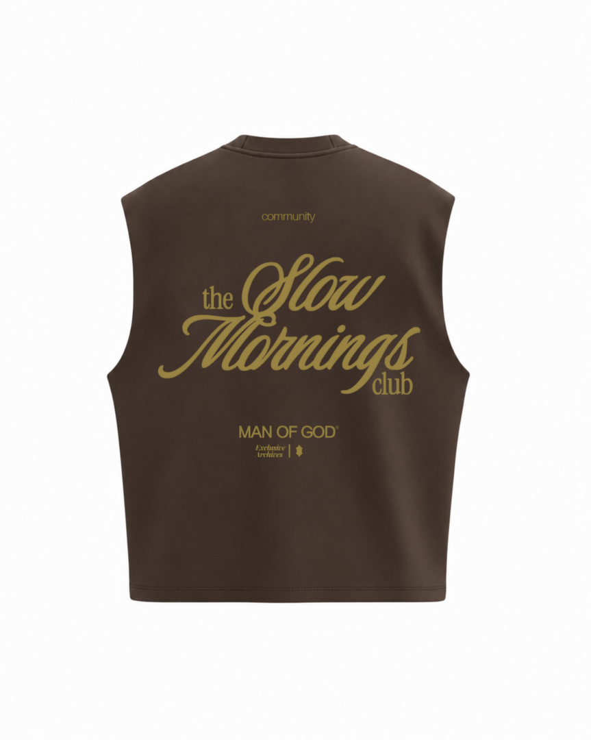 Slow Mornings Tank Top- Chocolate Brown
