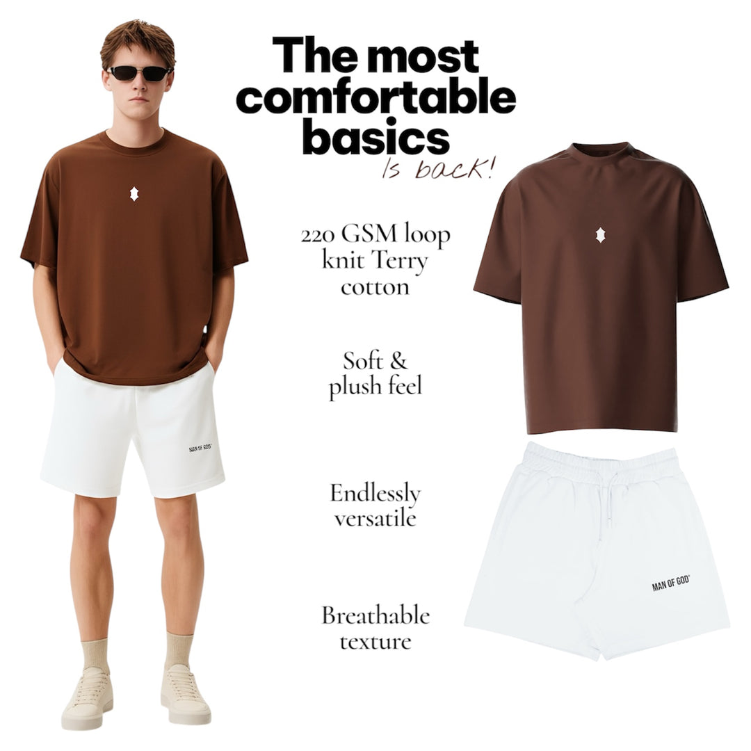 Basics Tee- Brown