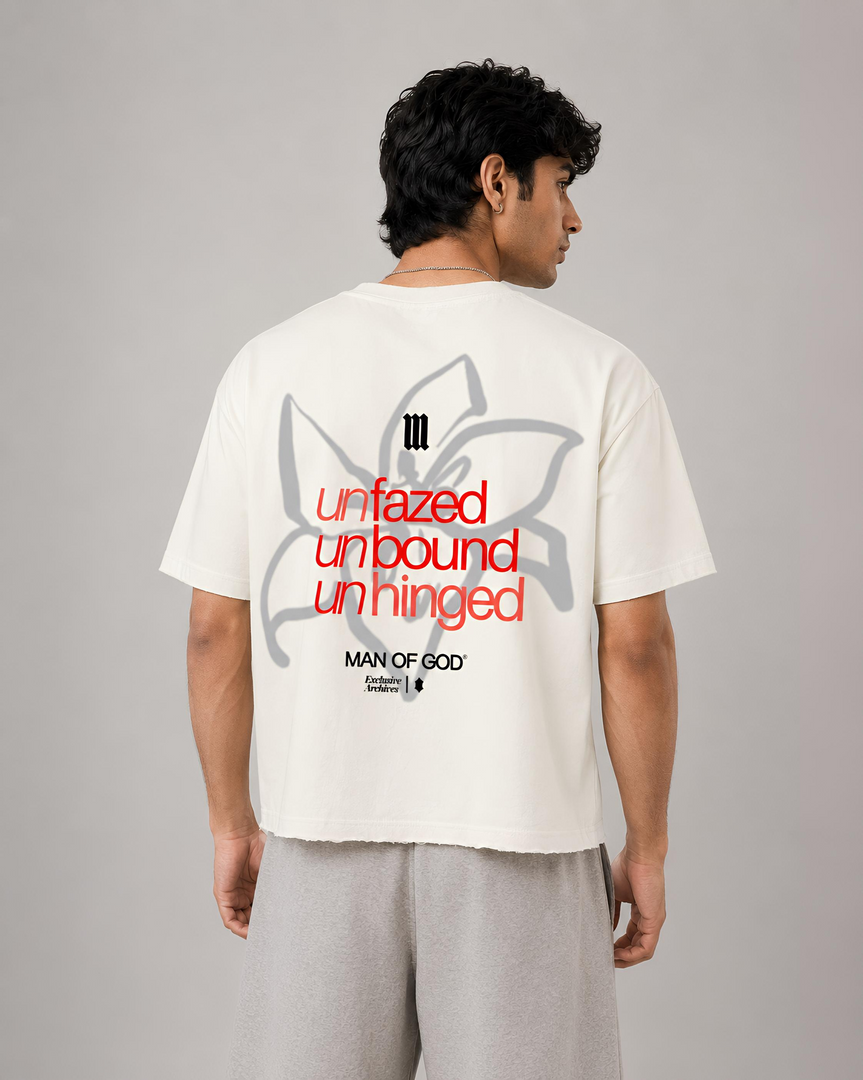 Unfazed Unstiched Hem Cropped Boxy Tee