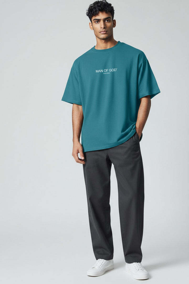 Stop Sinning Tee- Teal Blue
