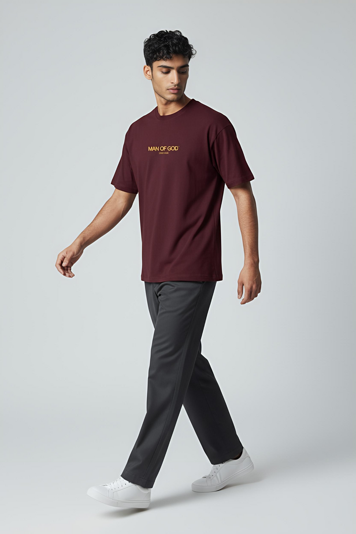 Supima Basics Tee- Maroon