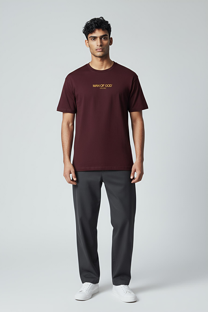 Supima Basics Tee- Maroon