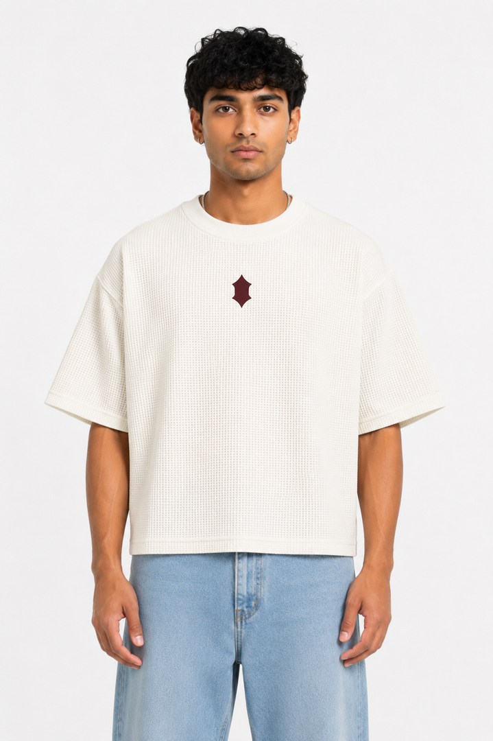 Made In Heaven Half Sleeve Ribbed Waffle Tee