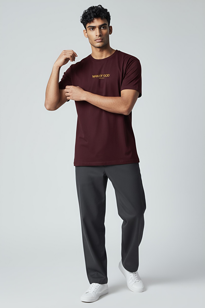 Supima Basics Tee- Maroon