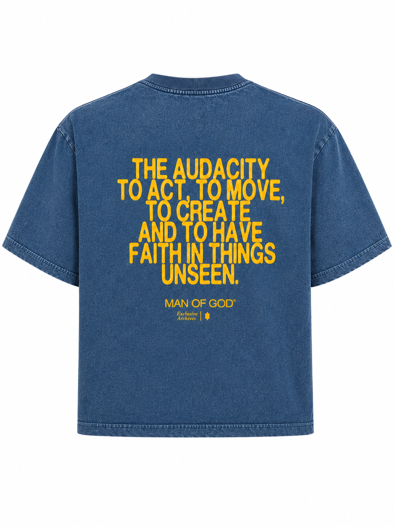 Audacity Denim Washed Cropped Boxy Tee