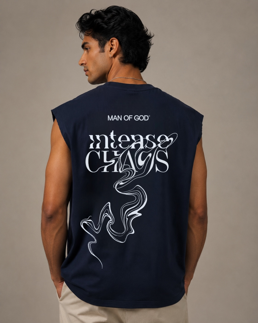 Intense Chaos Tank Top- Pearl Blue