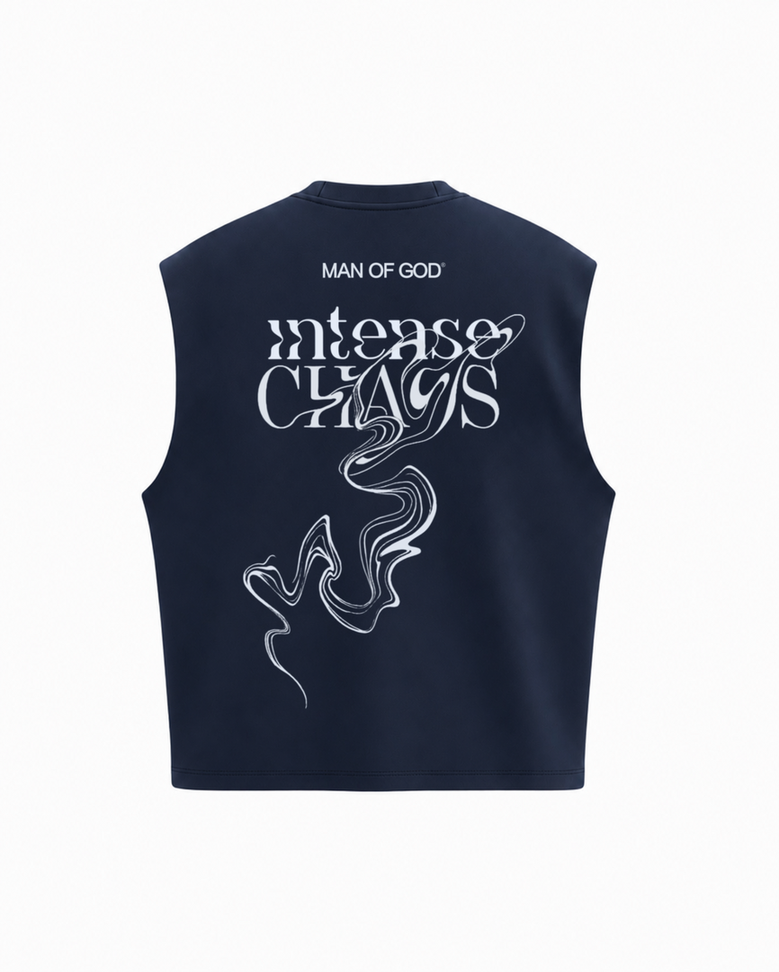 Intense Chaos Tank Top- Pearl Blue