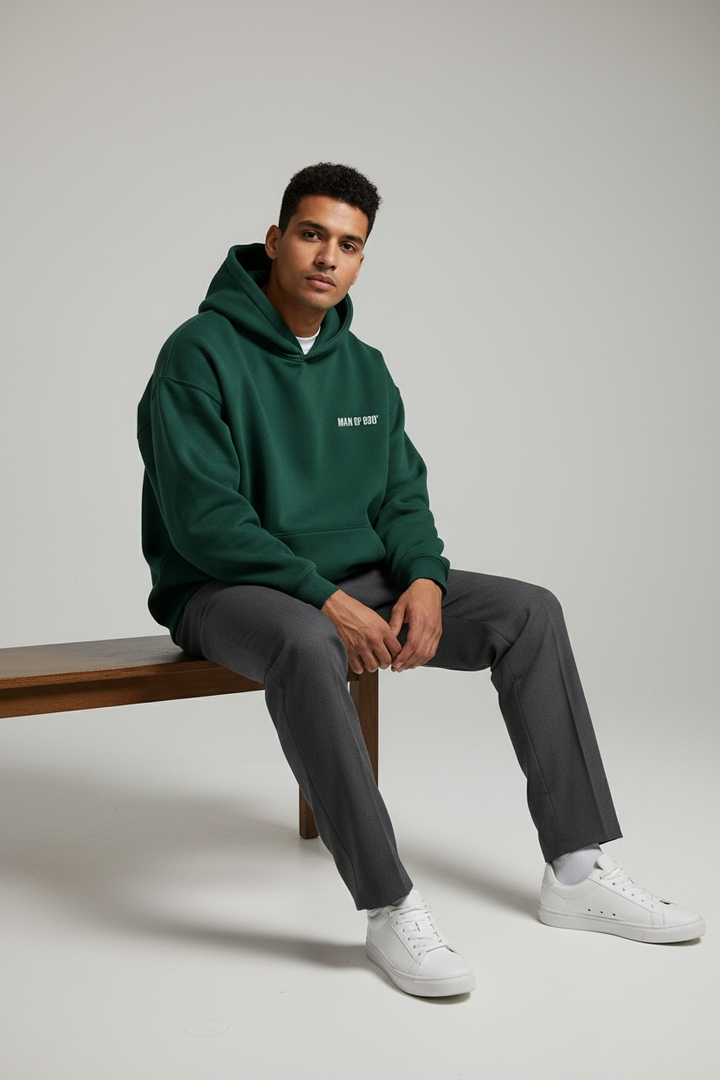 Basics Hoodie-  Bottle Green