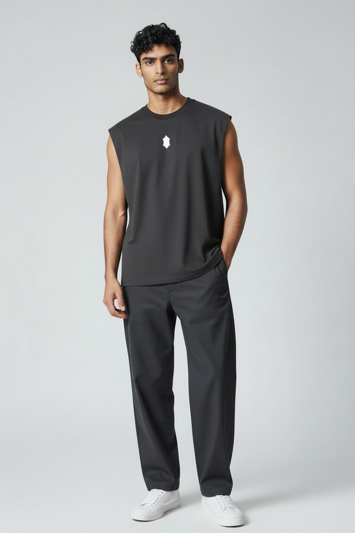 Strength Tank Top- Charcoal Grey