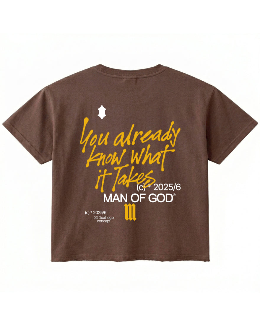 What It Takes Unstiched Hem Cropped Boxy Tee