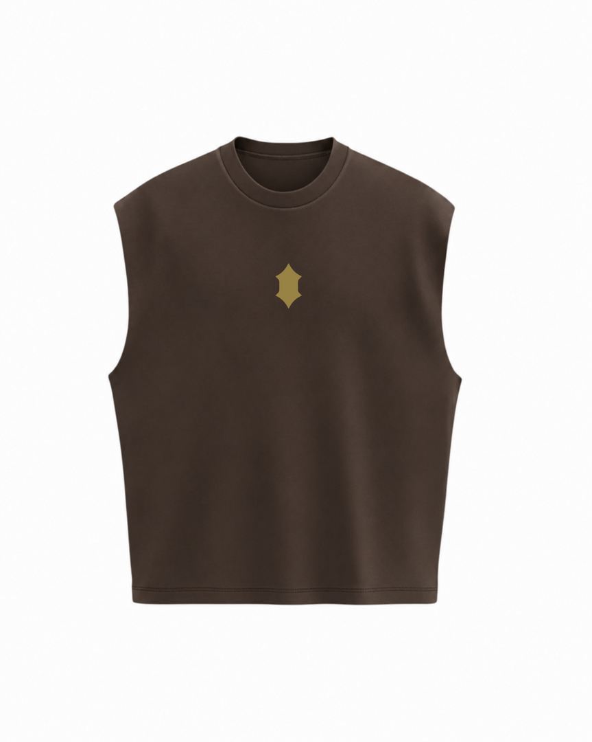 Slow Mornings Tank Top- Chocolate Brown