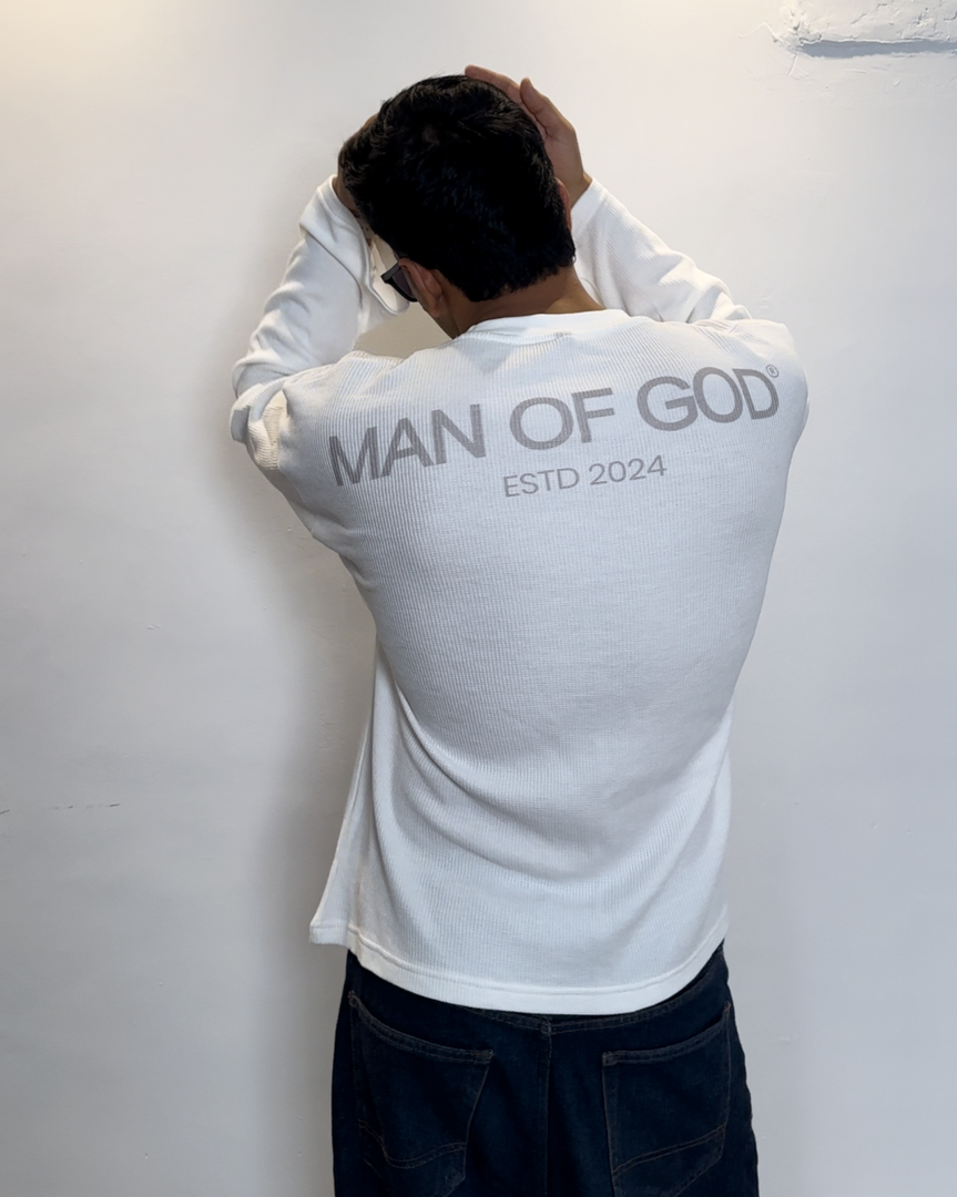 Waffle Knit Tee- Offwhite