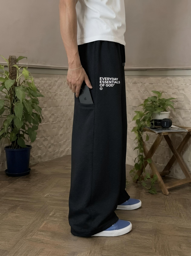 Baggy Heavyweight Sweatpants- Black