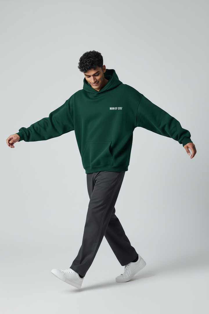 Basics Hoodie-  Bottle Green