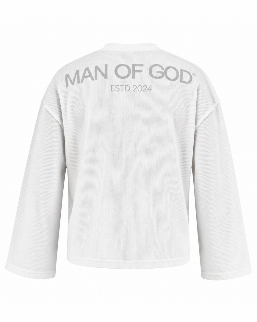 Waffle Knit Tee- Offwhite