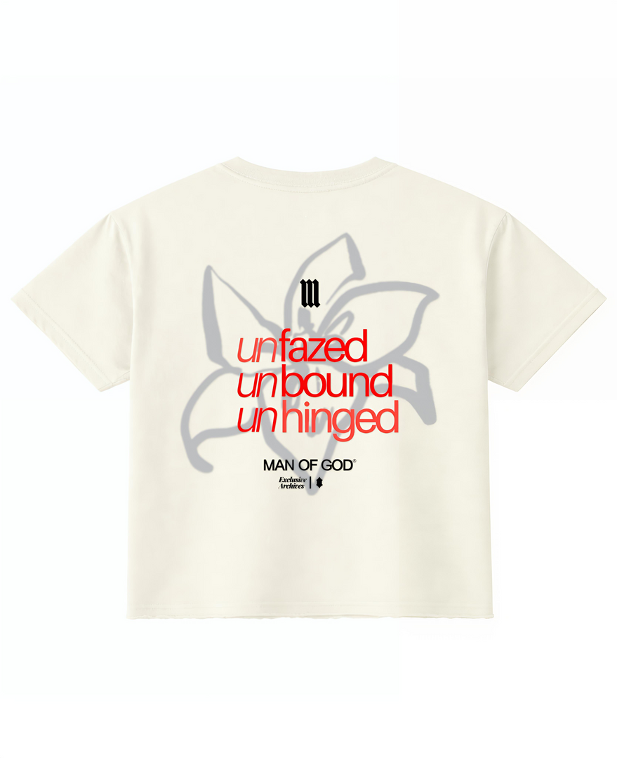 Unfazed Unstiched Hem Cropped Boxy Tee