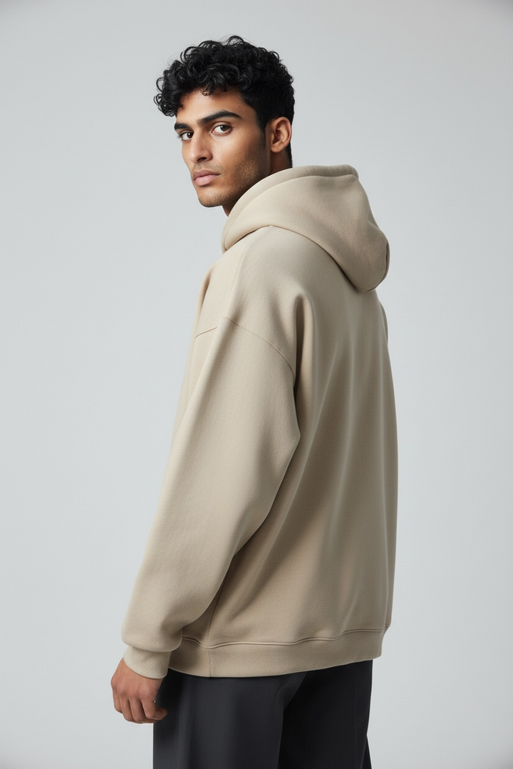 Basics Hoodie- Beige