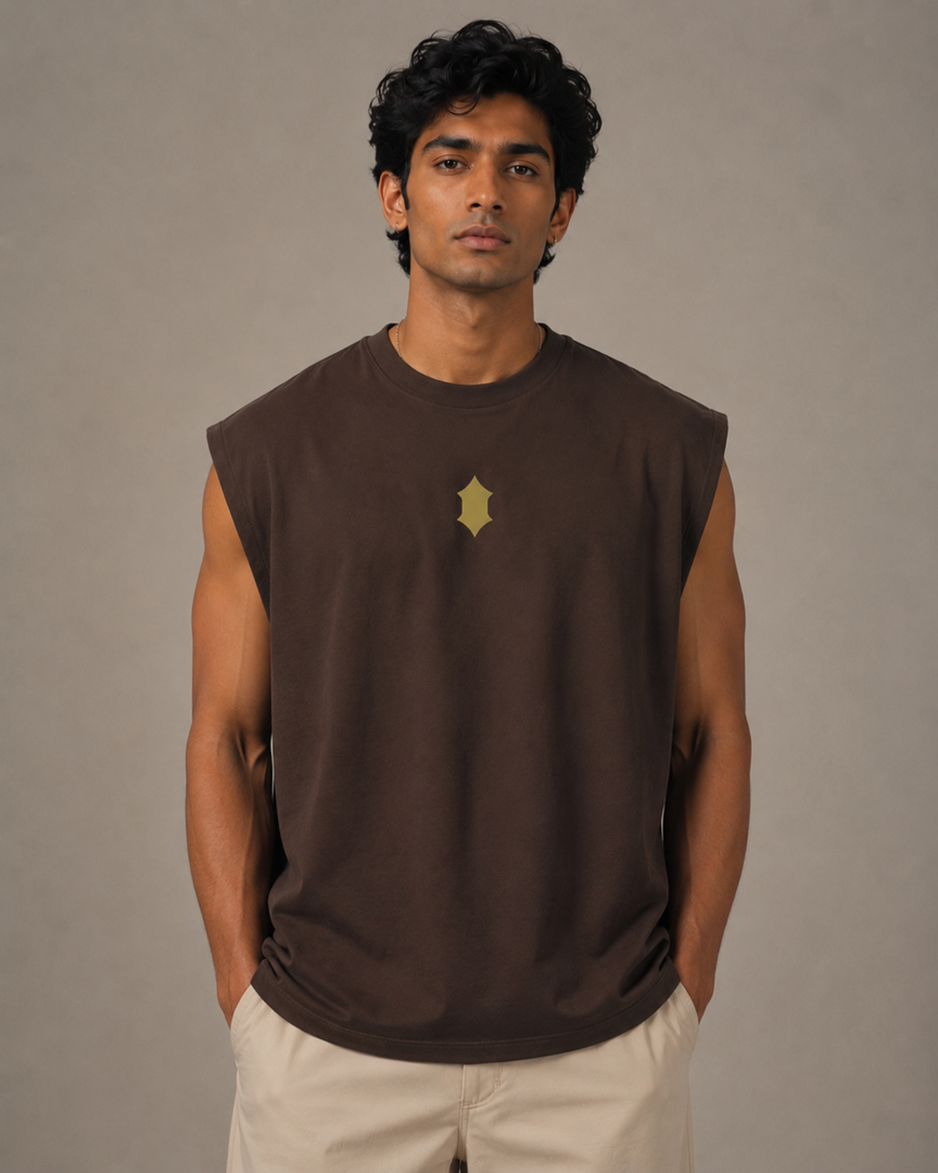 Slow Mornings Tank Top- Chocolate Brown