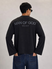 Waffle Knit Tee- Black