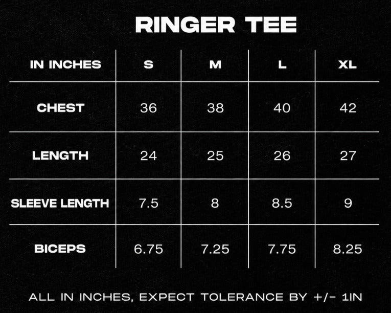Ringer Tee- Maroon & Off-white