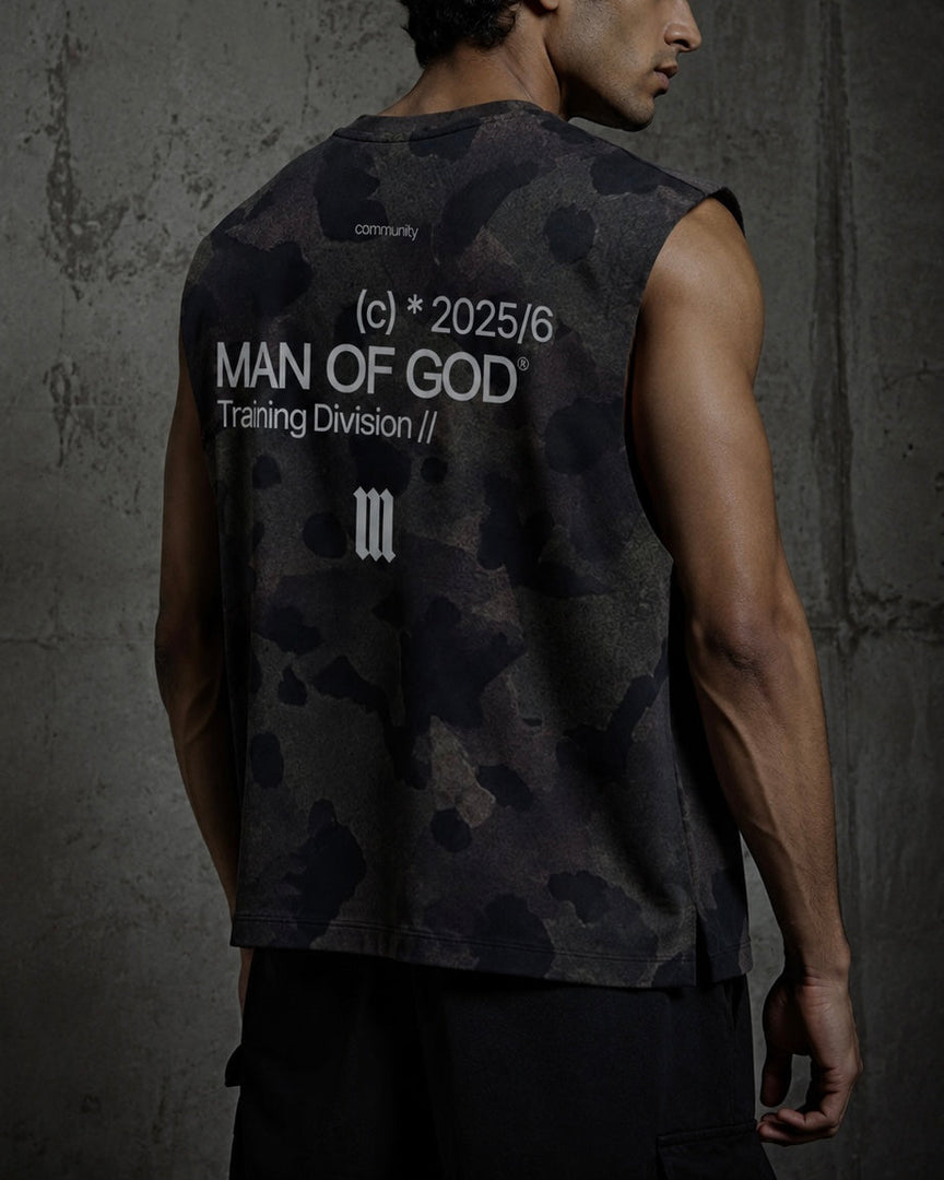 Training Division Tank Top- Acid Washed Camo