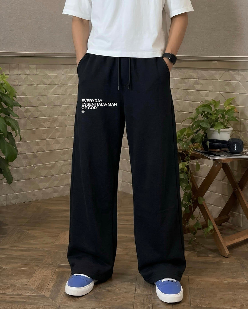 Baggy Heavyweight Sweatpants- Black