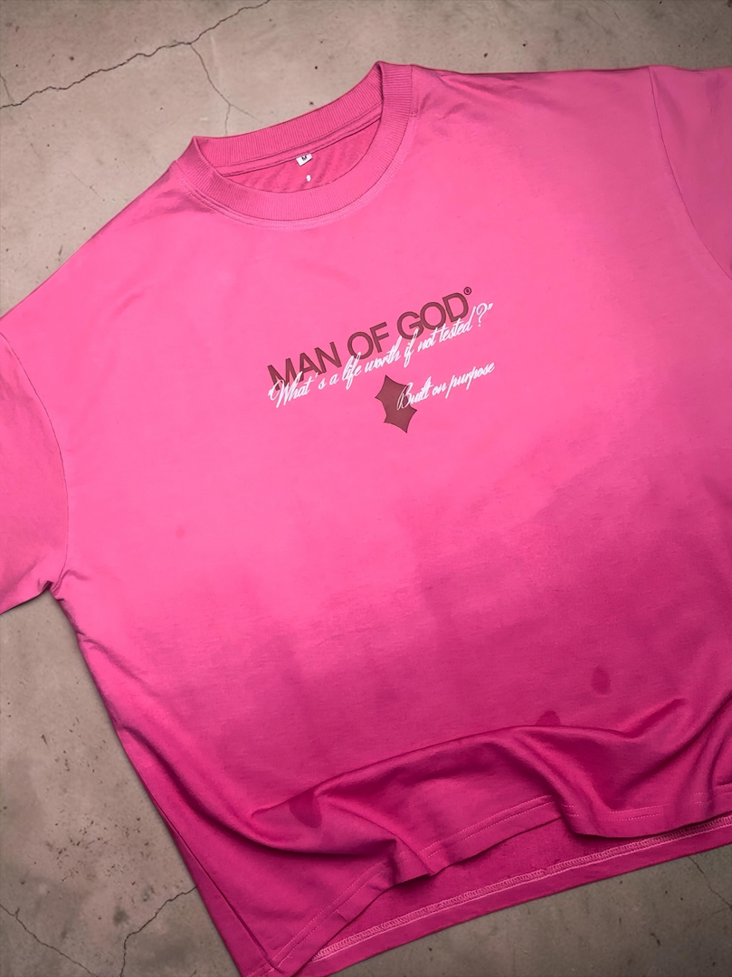 Creator Pink Sunfade Ombre Cropped Boxy Tee