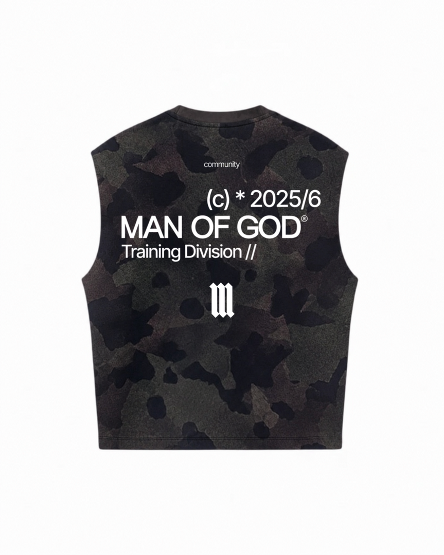 Training Division Tank Top- Acid Washed Camo