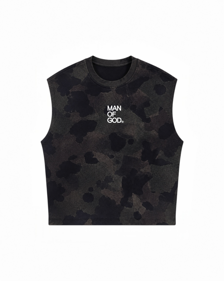 Training Division Tank Top- Acid Washed Camo