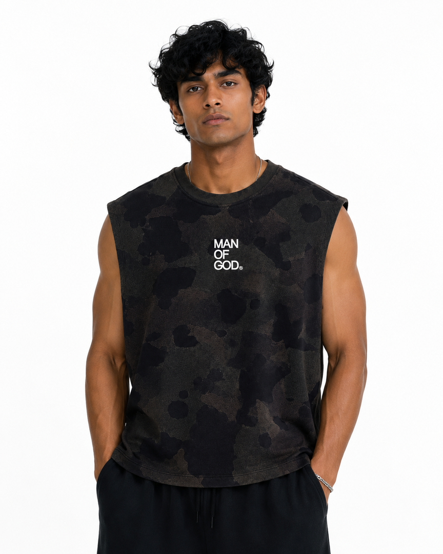 Training Division Tank Top- Acid Washed Camo