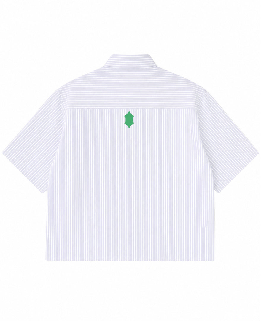 Everyday Essentials- Blue Striped Oxford Boxy Shirt
